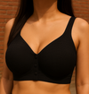 Black ComfortLift™ Padded Bra with Front Closure – Everyday Support & Style