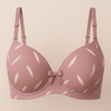 Dusty Mauve Feather-Print Padded Bra